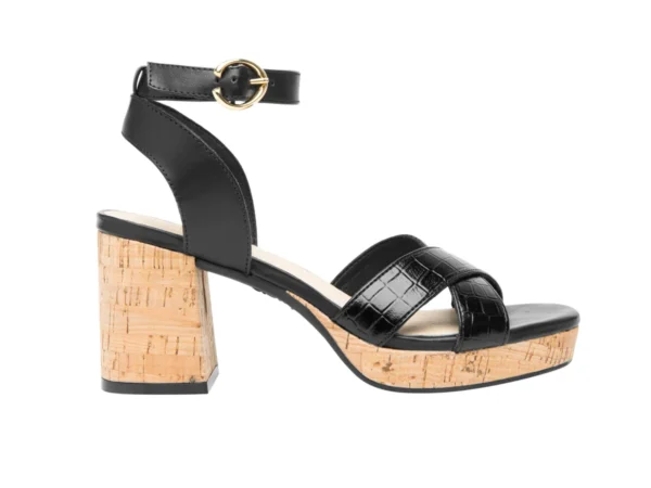 Sandalia De Tacón Flexi para Mujer Estilo 123001 Negro